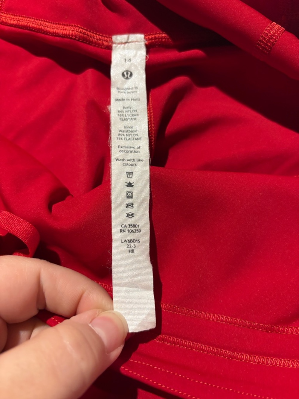 lululemon athletica Bright Red Women's Capris